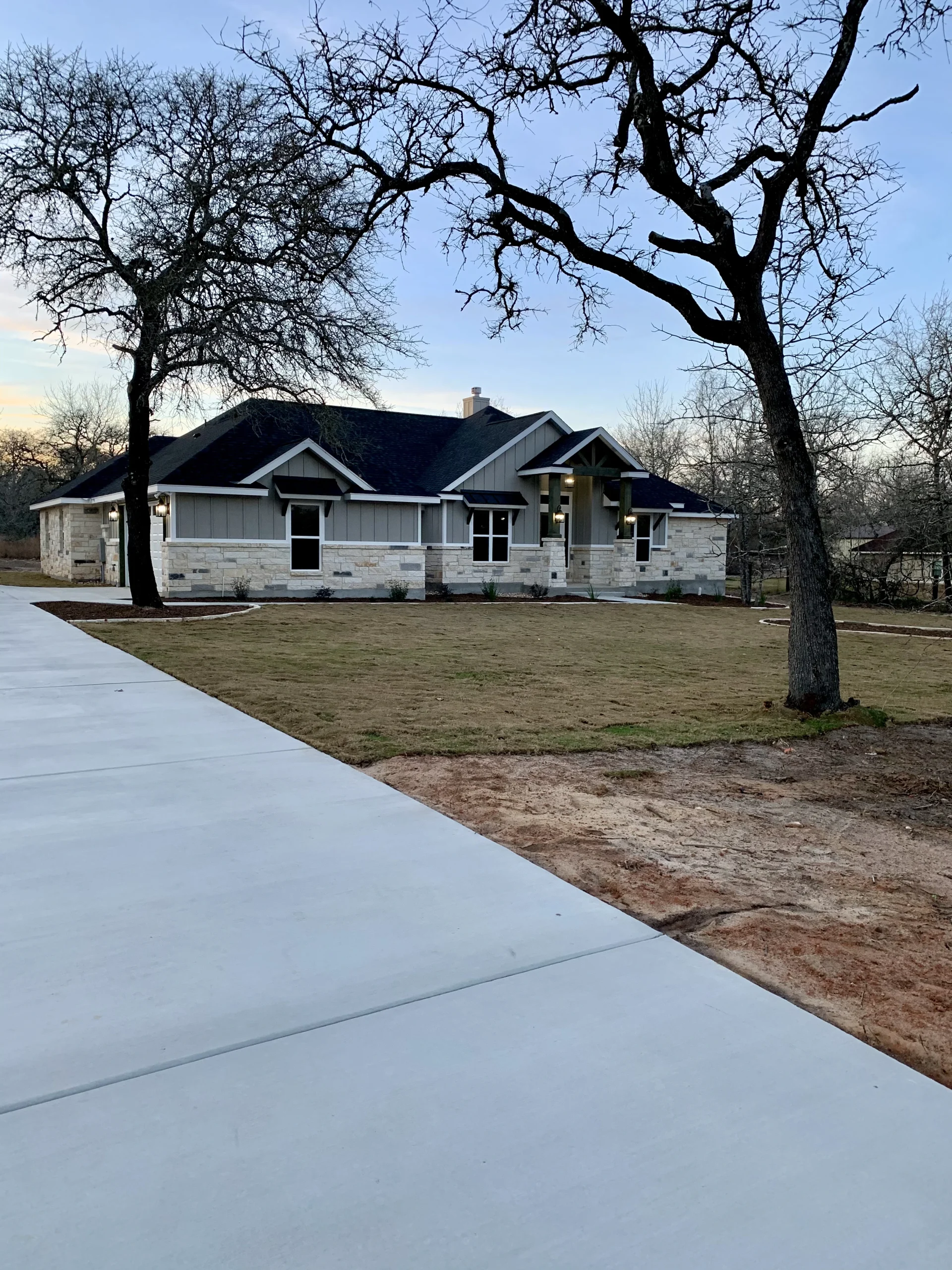 Crafted facade custom home